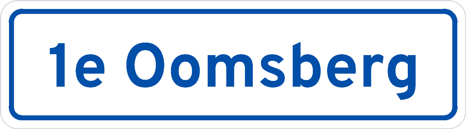 Plaatsnaambord 1e Oomsberg