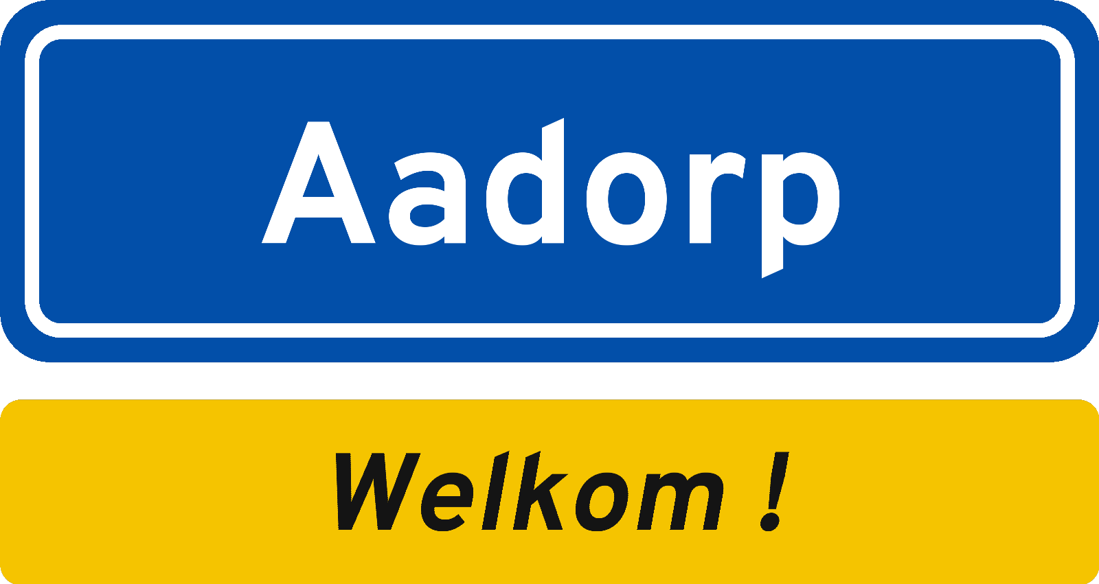 Welkomstbord Aadorp