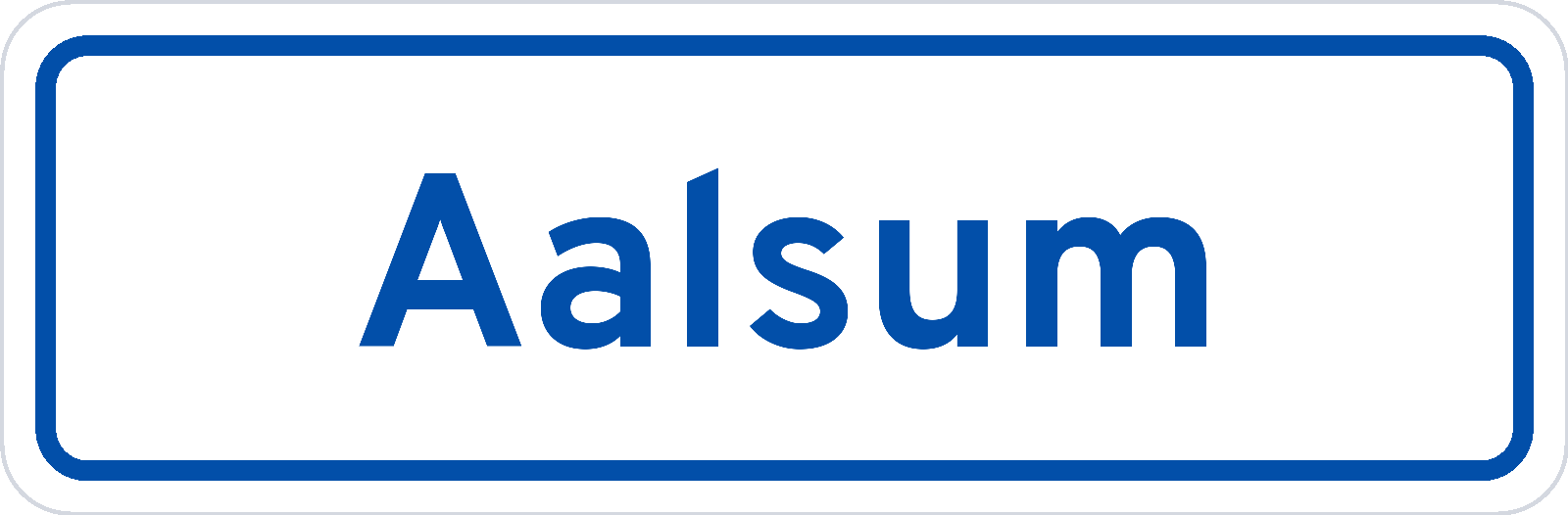 Plaatsnaambord Aalsum
