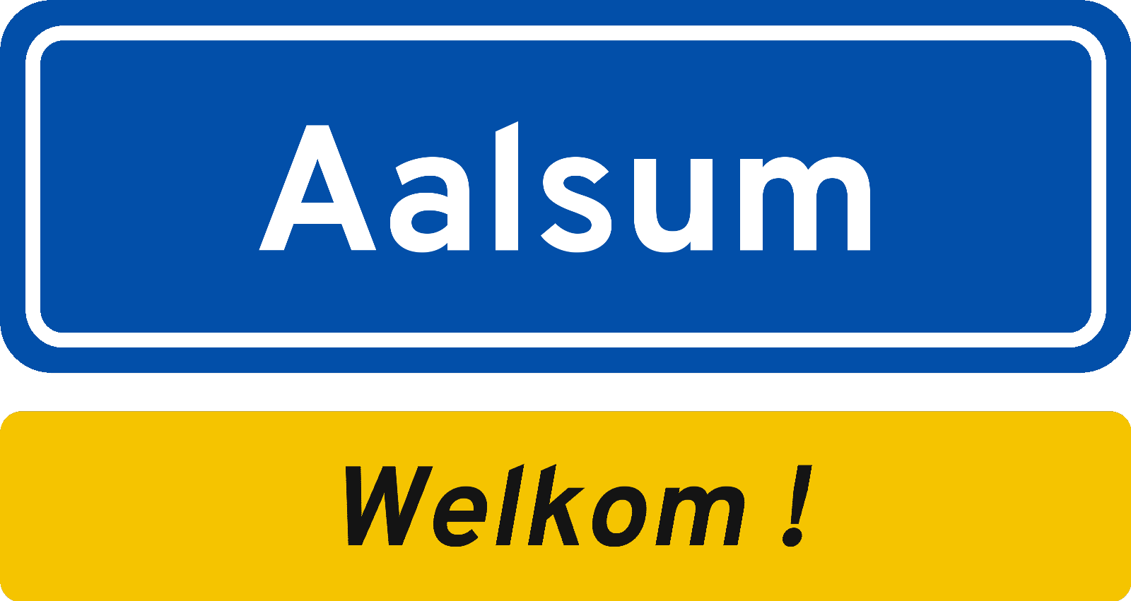 Welkomstbord Aalsum