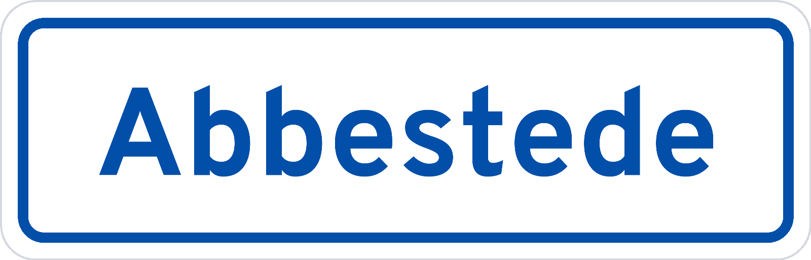 Plaatsnaambord Abbestede
