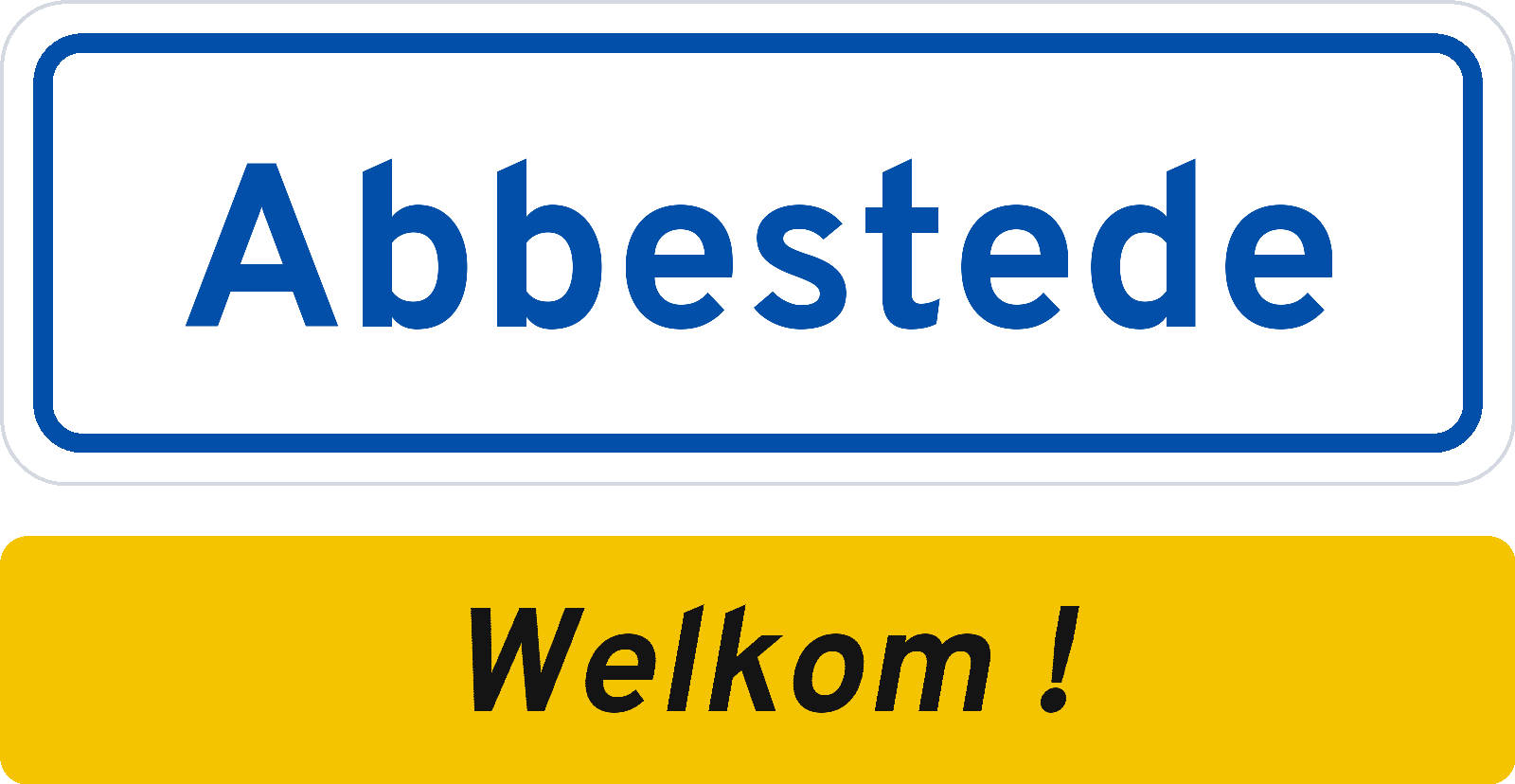 Welkomstbord Abbestede