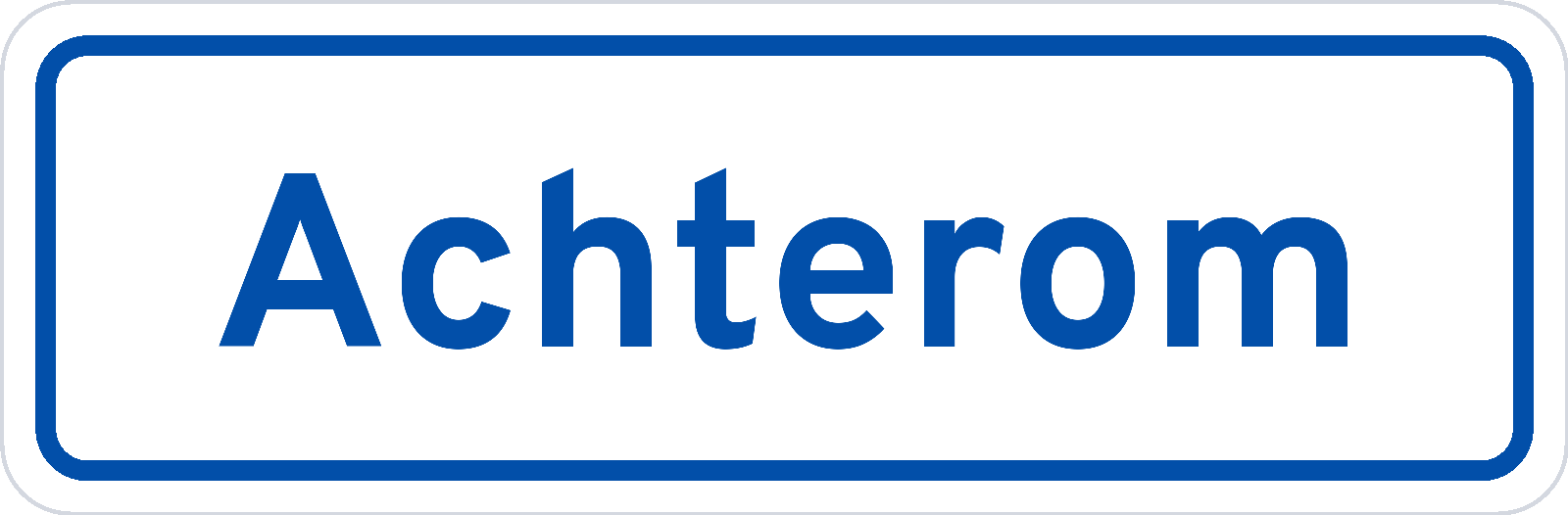 Plaatsnaambord Achterom