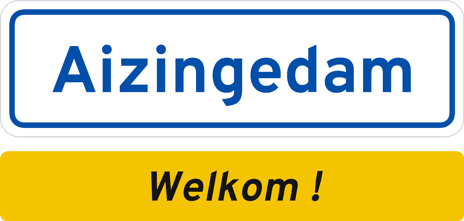 Welkomstbord Aizingedam