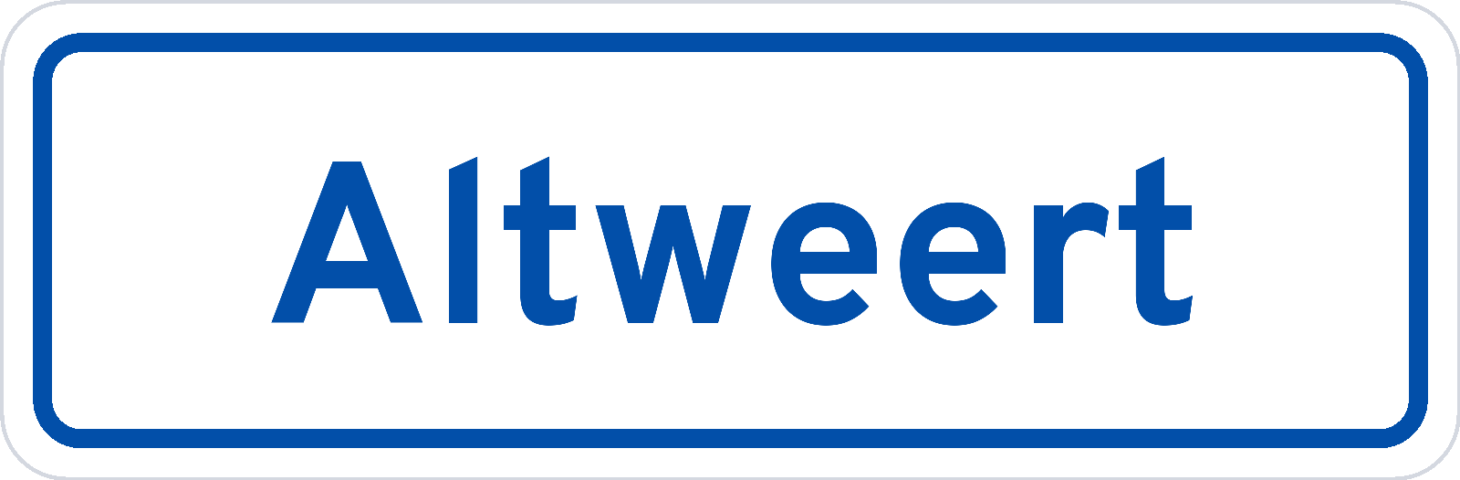 Plaatsnaambord Altweert