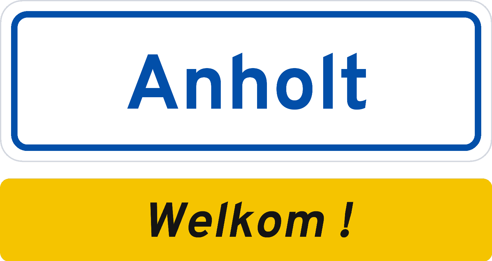 Welkomstbord Anholt