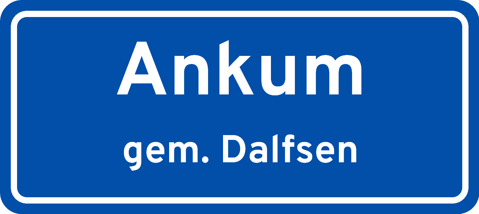 Plaatsnaambord Ankum gemeente Dalfsen