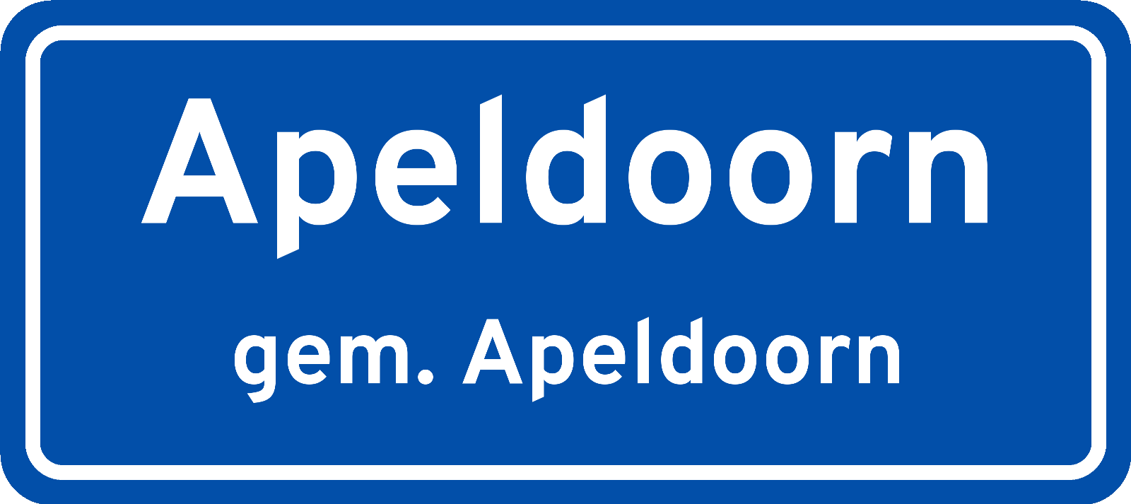 Plaatsnaambord Apeldoorn gemeente Apeldoorn