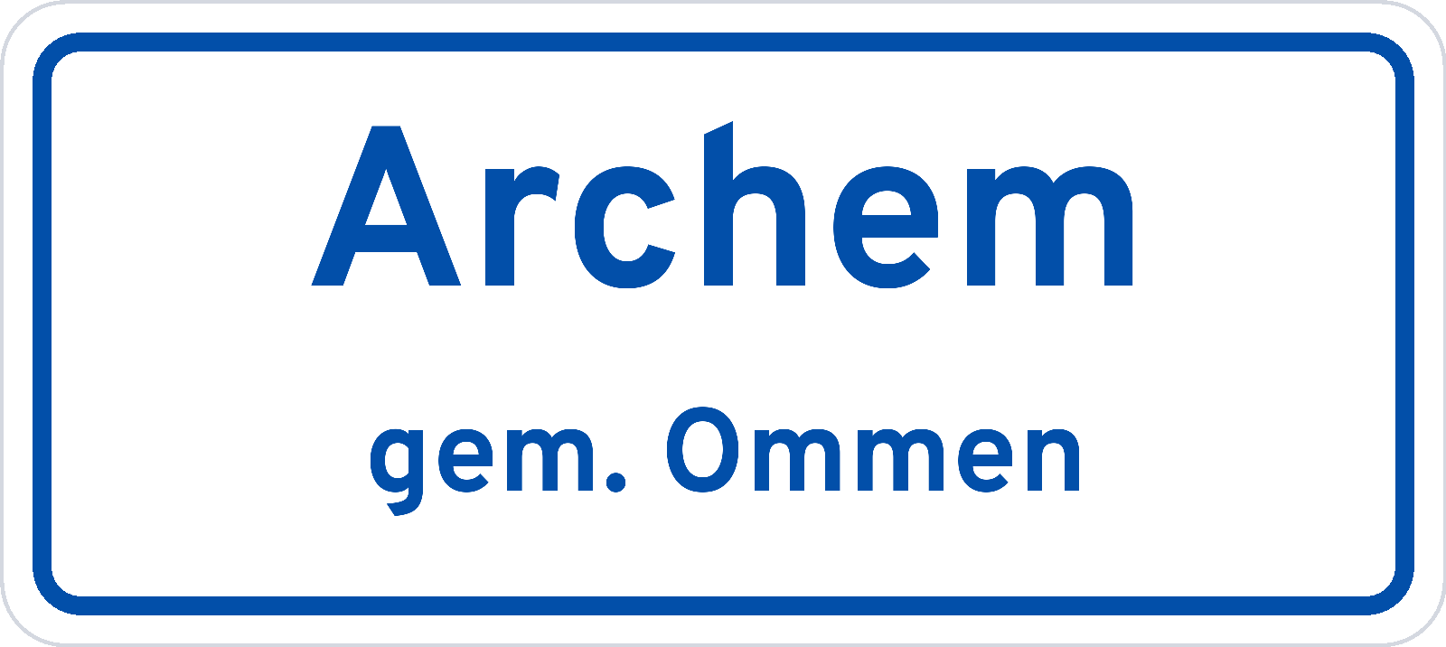 Plaatsnaambord Archem gemeente Ommen