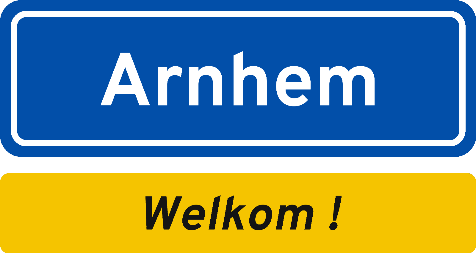 Welkomstbord Arnhem