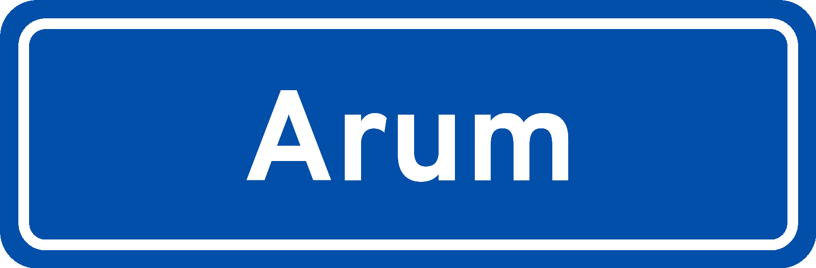Plaatsnaambord Arum