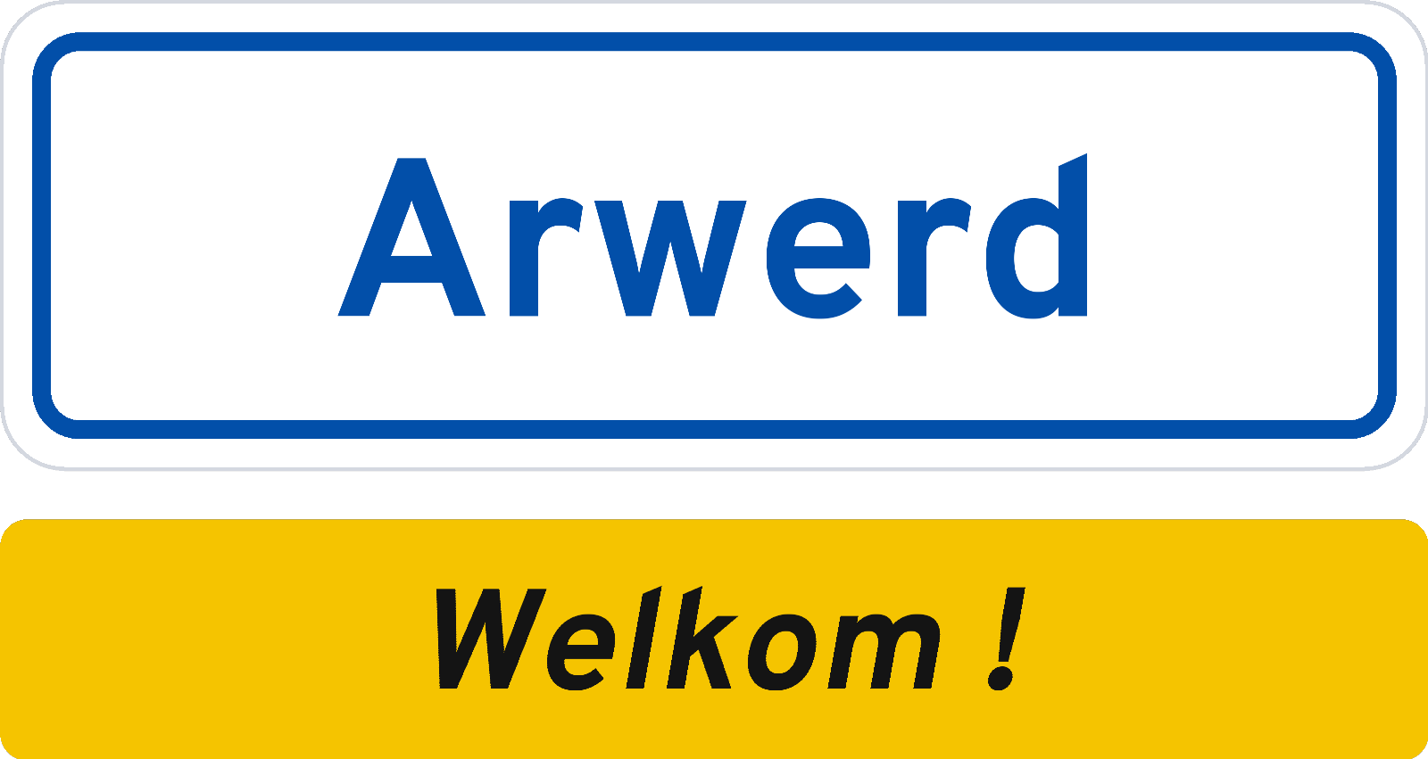 Welkomstbord Arwerd