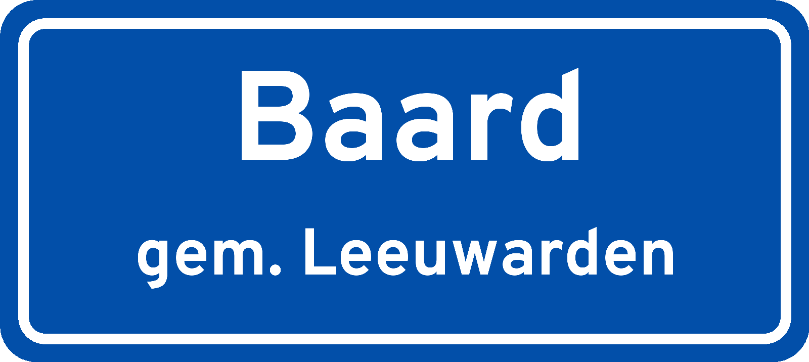 Plaatsnaambord Baard gemeente Leeuwarden