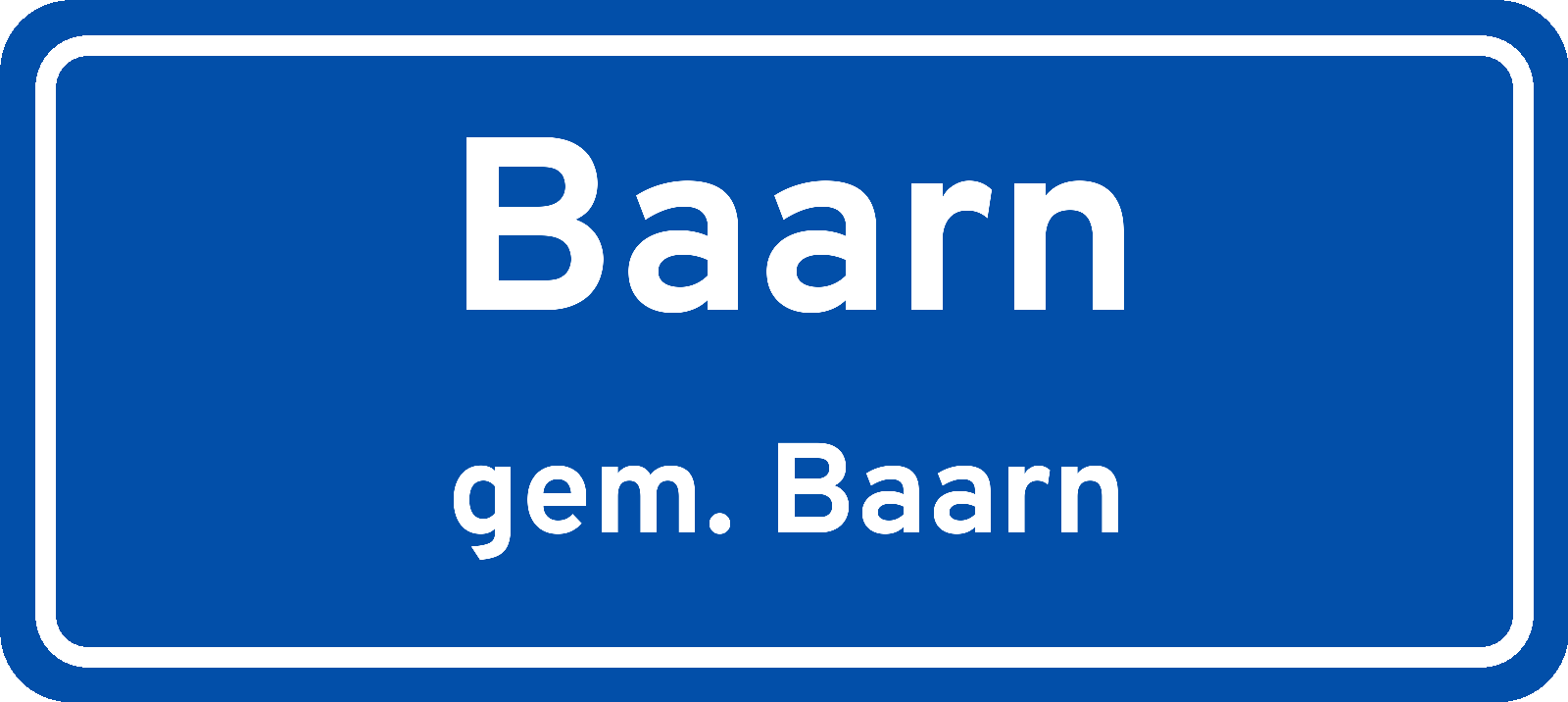 Plaatsnaambord Baarn gemeente Baarn
