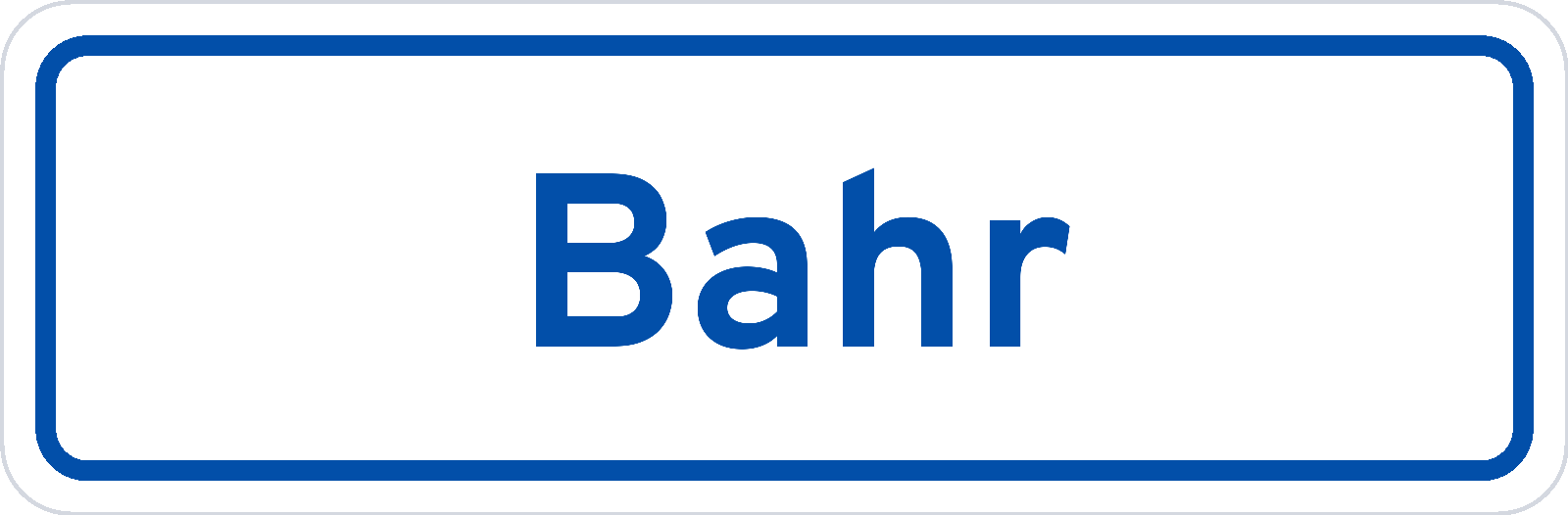 Plaatsnaambord Bahr