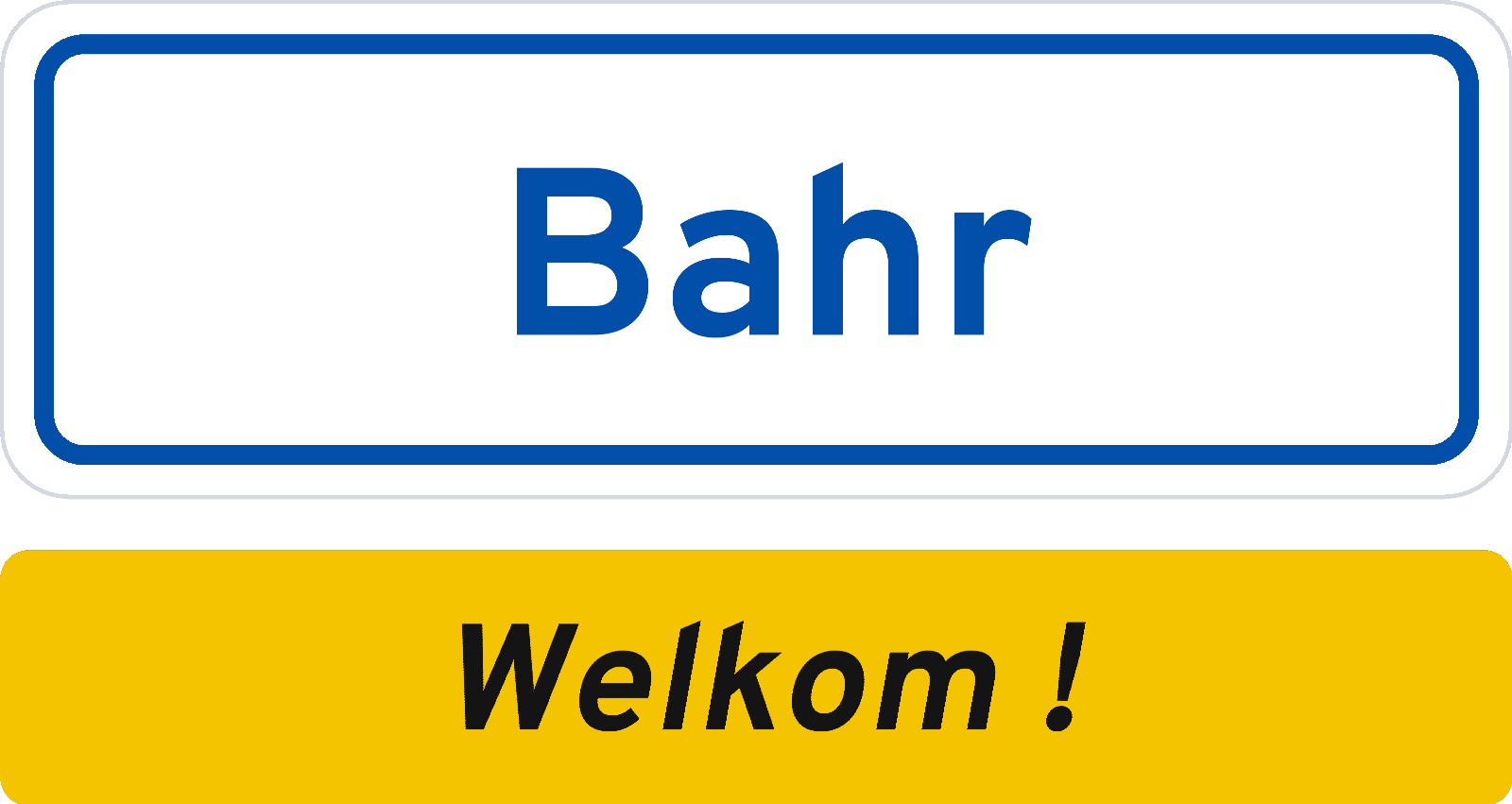 Welkomstbord Bahr