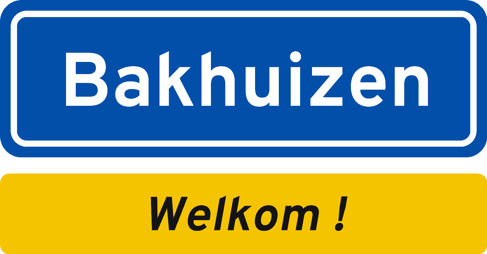 Welkomstbord Bakhuizen
