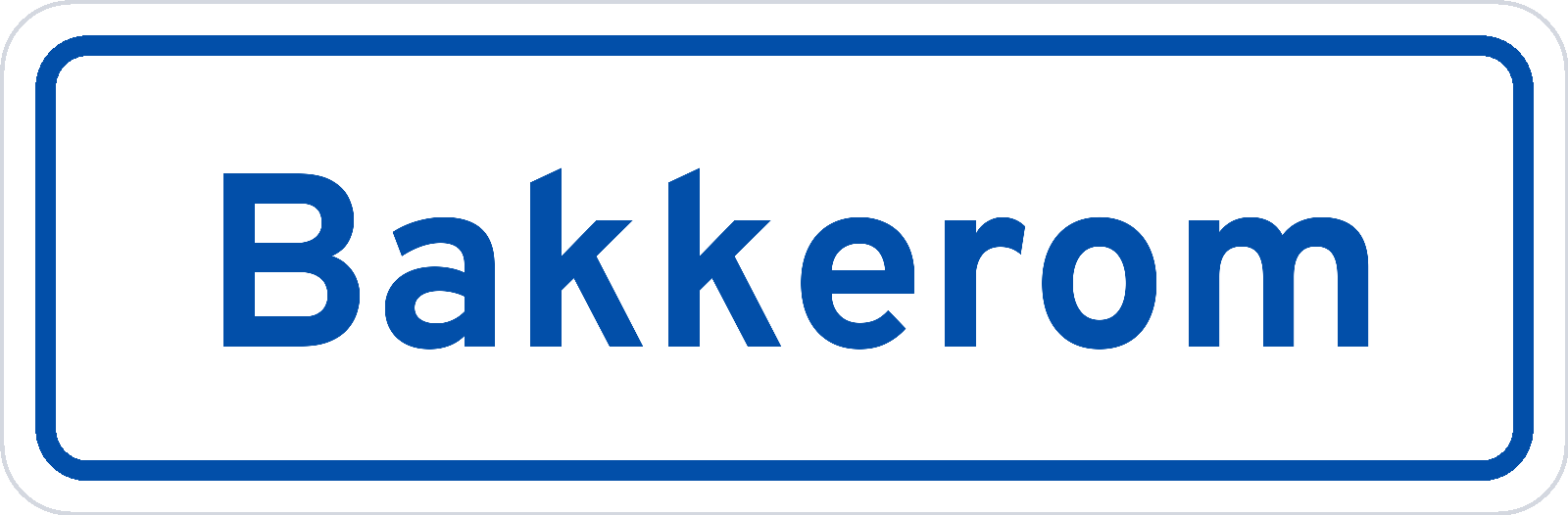 Plaatsnaambord Bakkerom