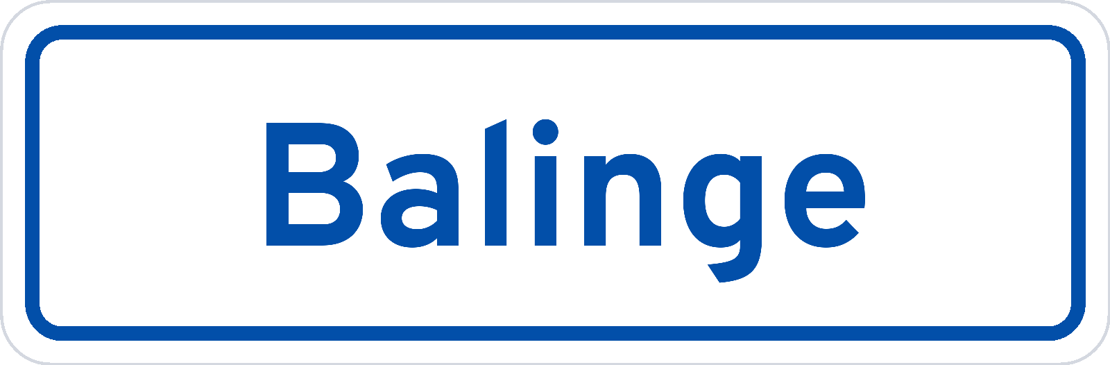 Plaatsnaambord Balinge