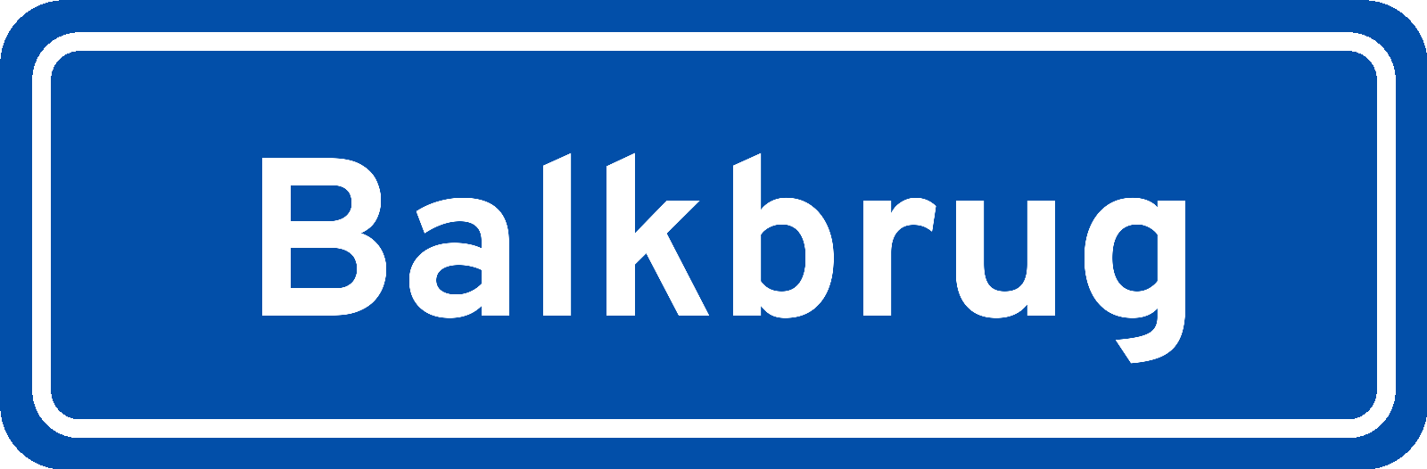 Plaatsnaambord Balkbrug