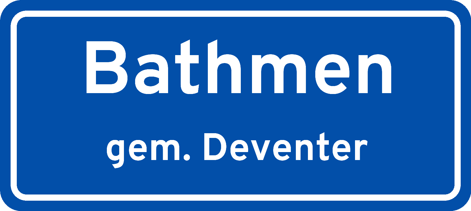 Plaatsnaambord Bathmen gemeente Deventer
