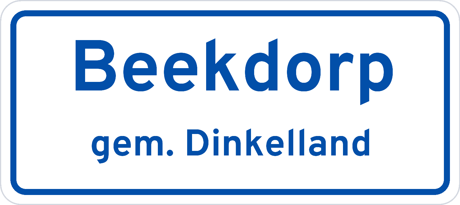 Plaatsnaambord Beekdorp gemeente Dinkelland