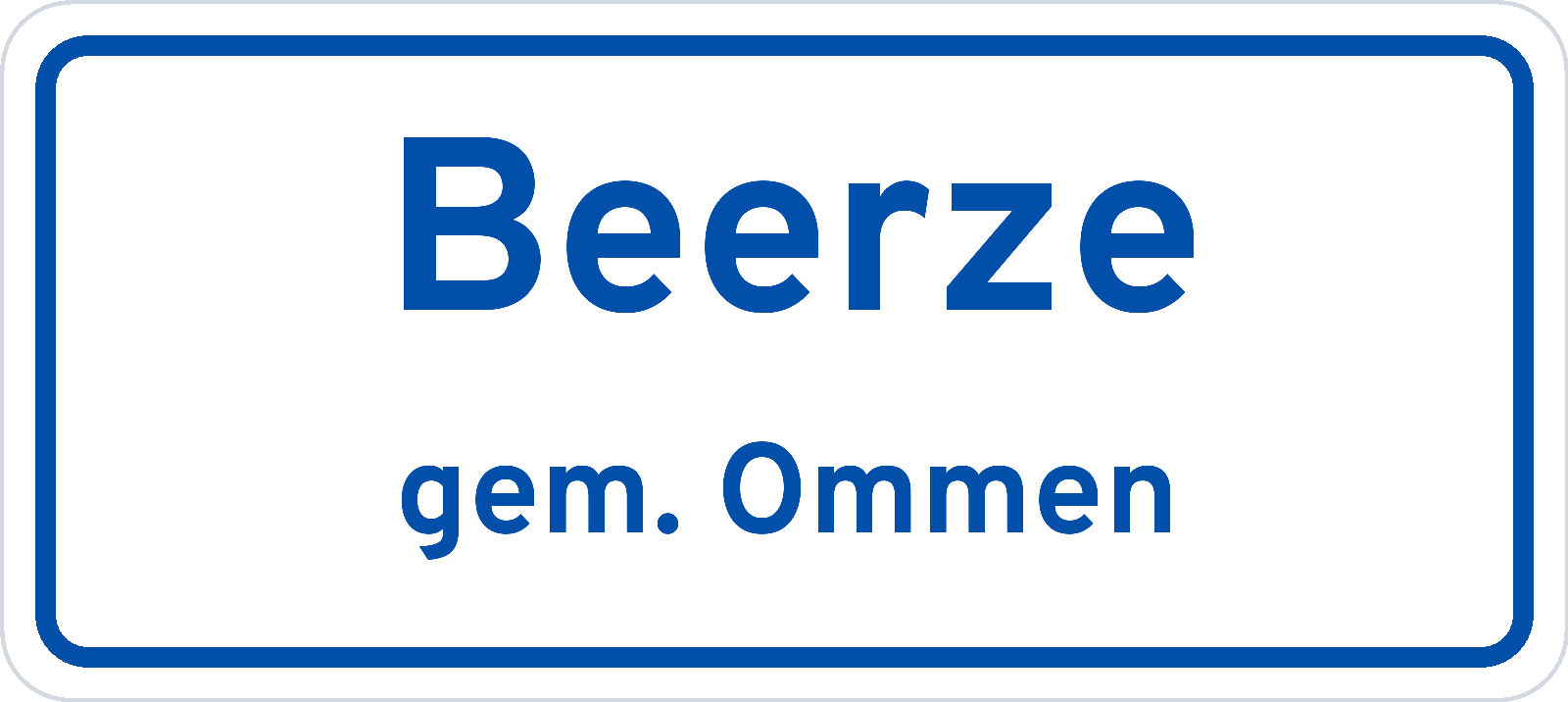Plaatsnaambord Beerze gemeente Ommen