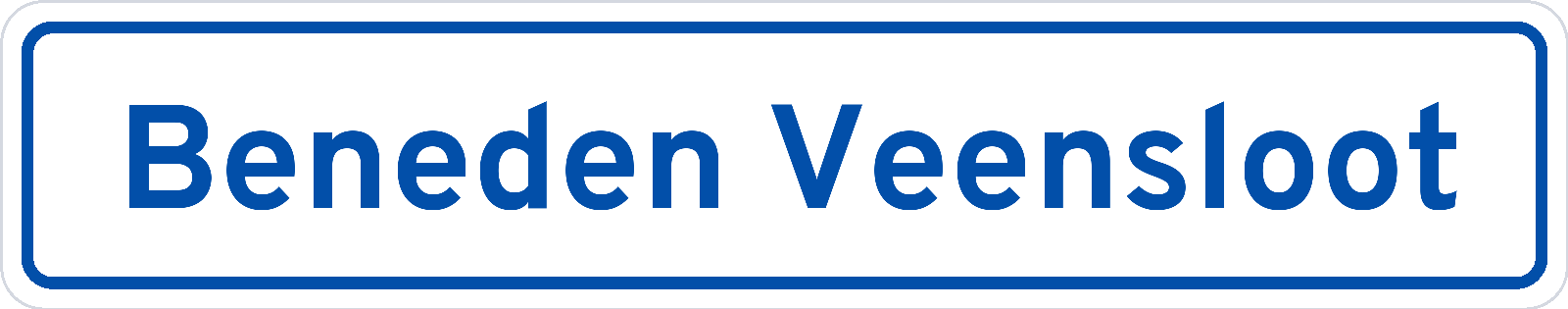 Plaatsnaambord Beneden Veensloot