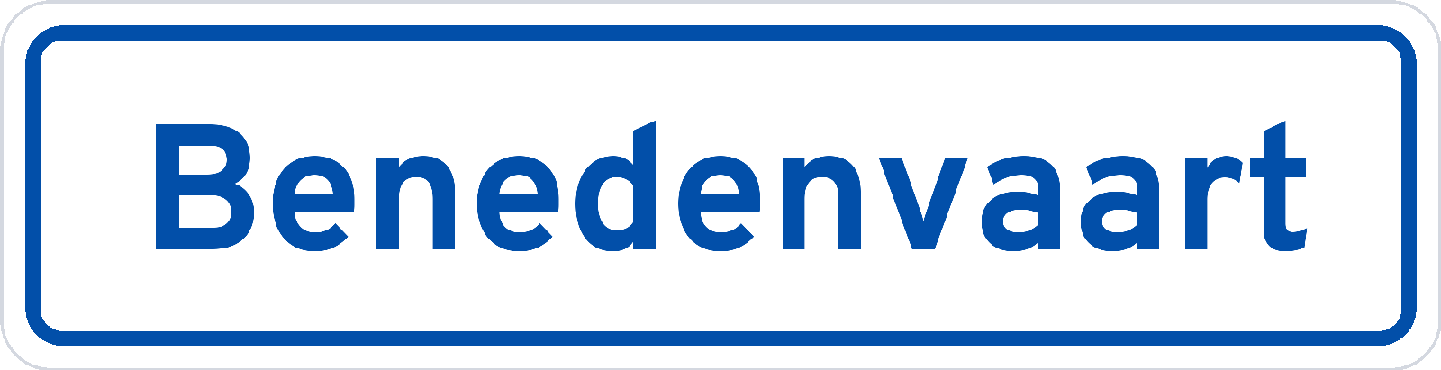 Plaatsnaambord Benedenvaart
