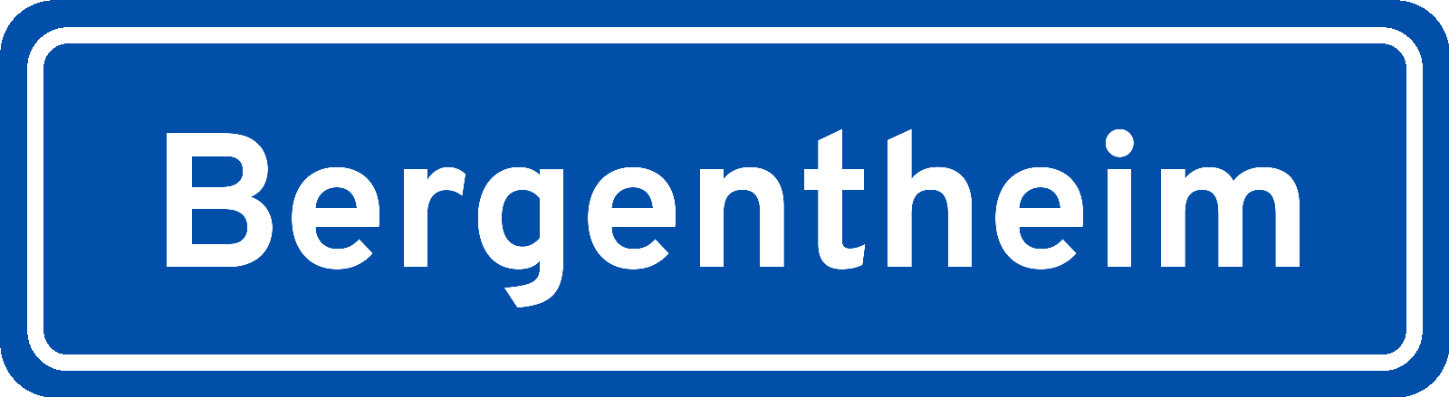 Plaatsnaambord Bergentheim