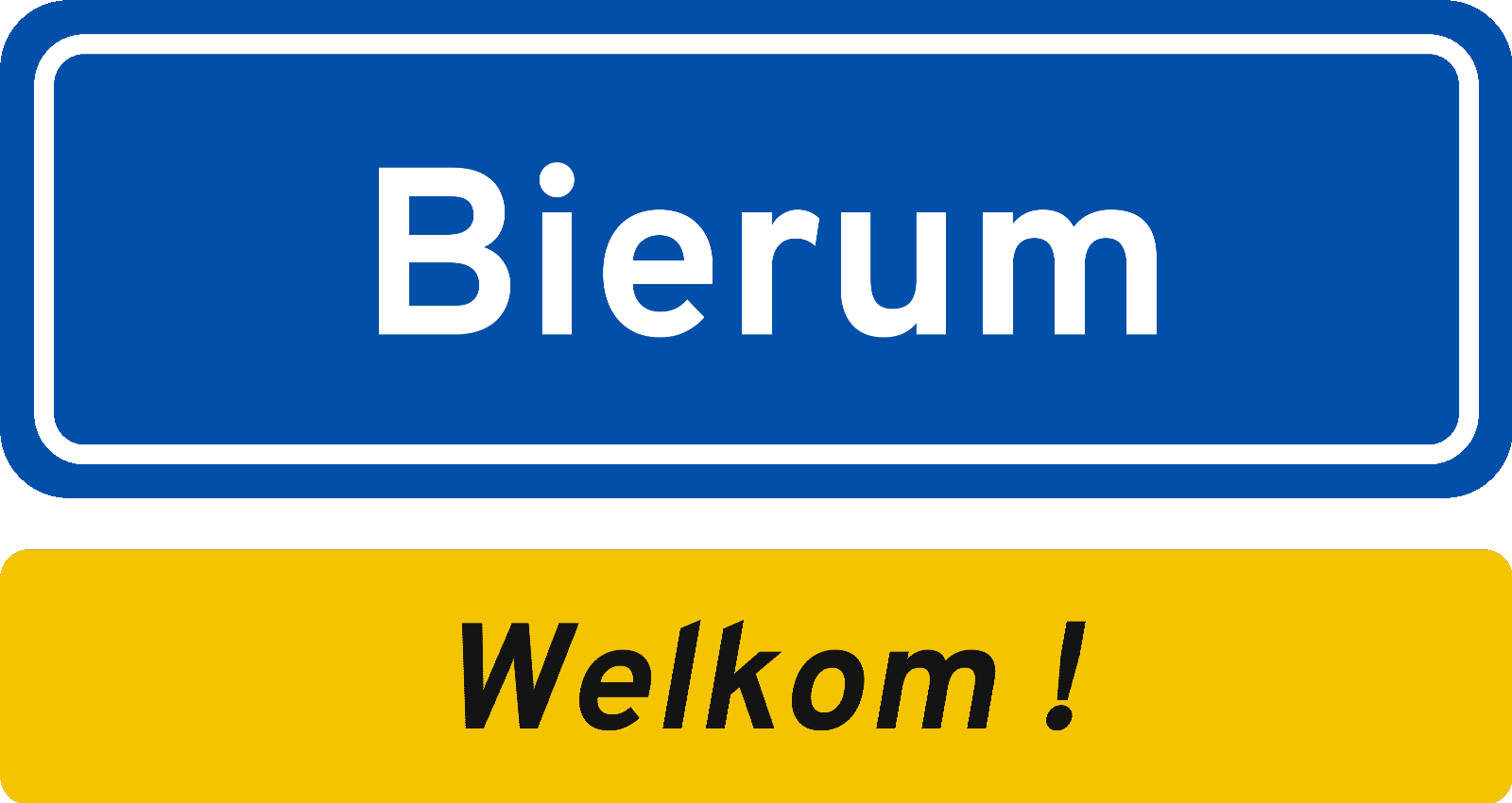 Welkomstbord Bierum