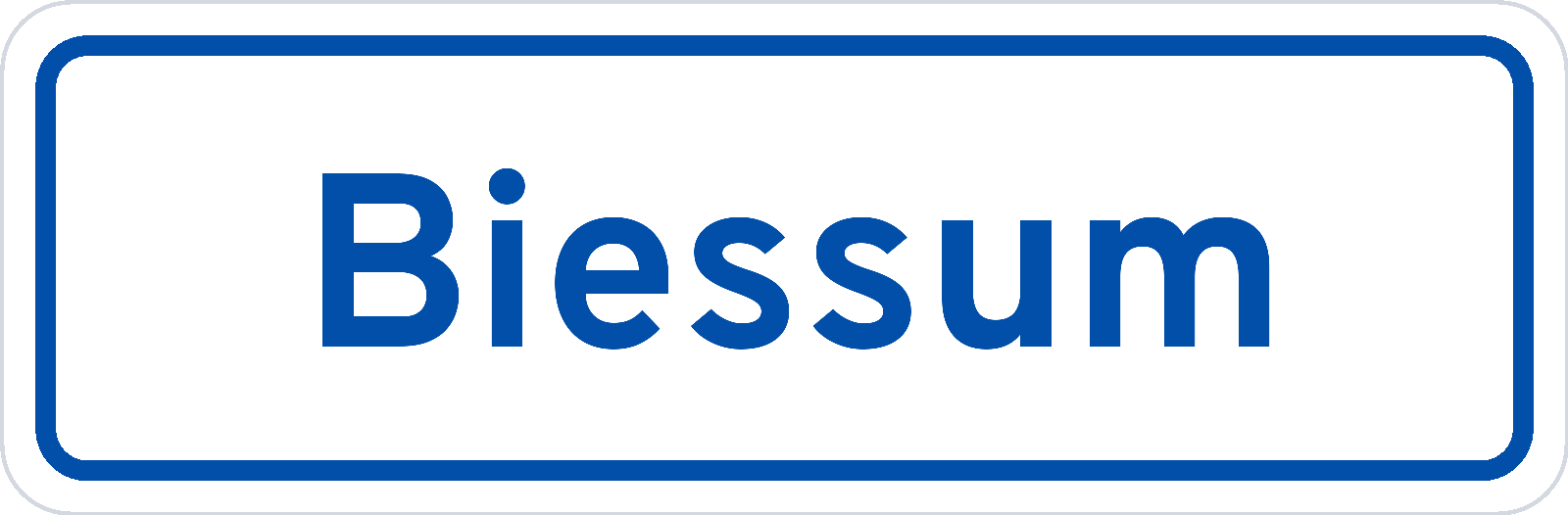Plaatsnaambord Biessum