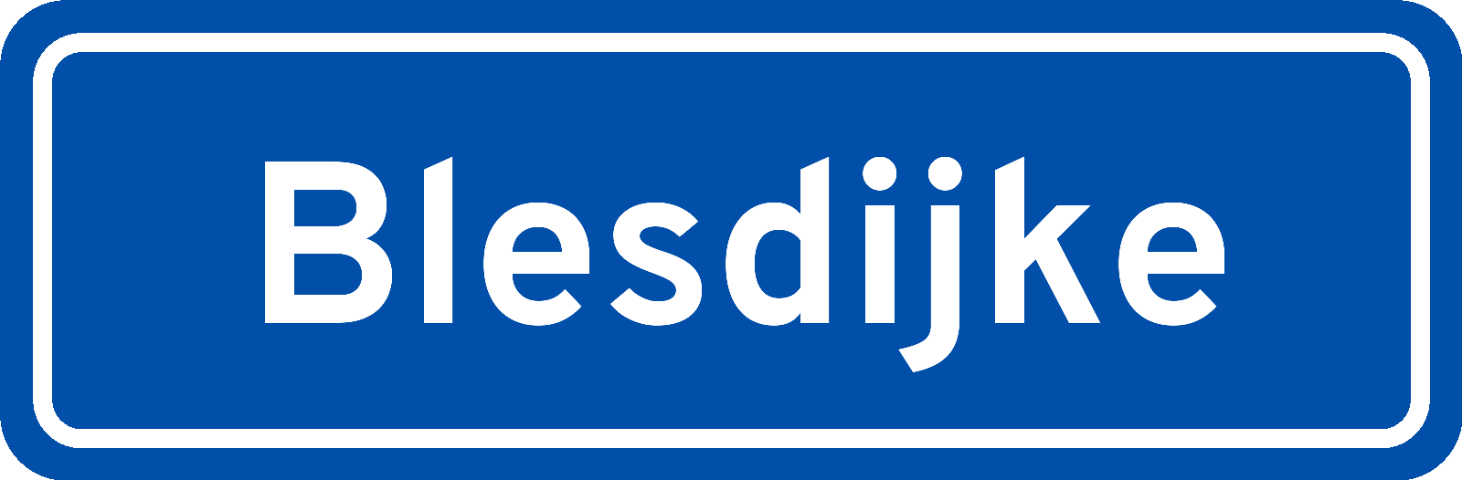 Plaatsnaambord Blesdijke