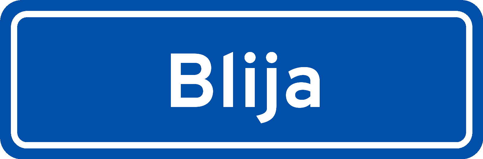 Plaatsnaambord Blija