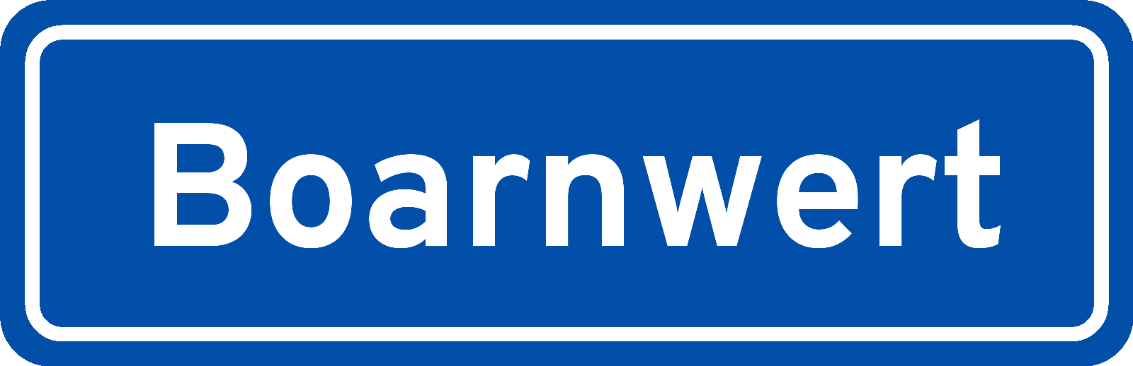 Plaatsnaambord Boarnwert