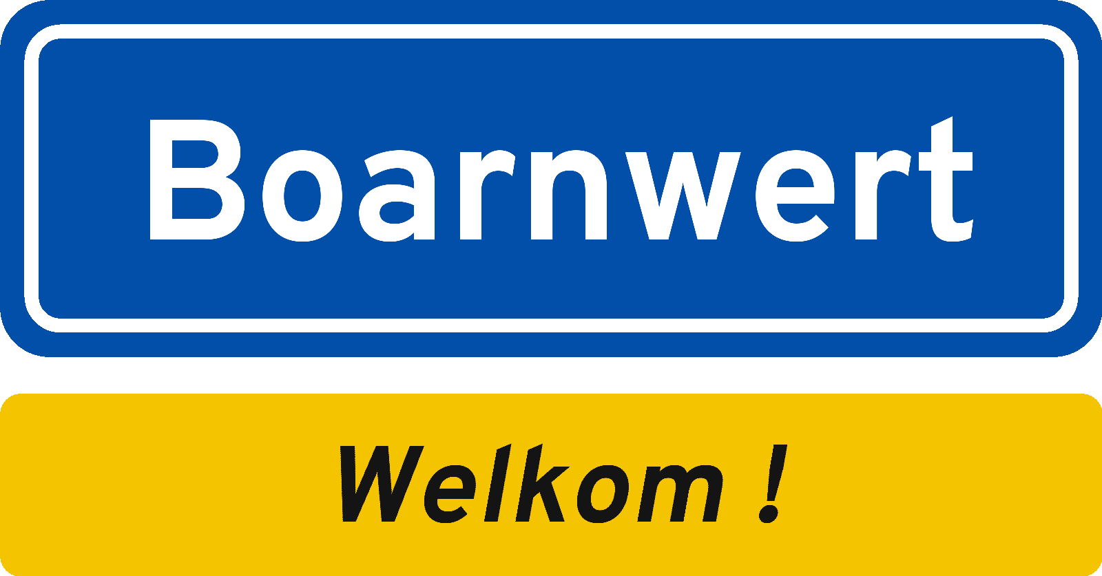 Welkomstbord Boarnwert