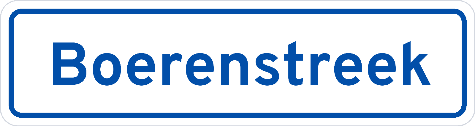 Plaatsnaambord Boerenstreek