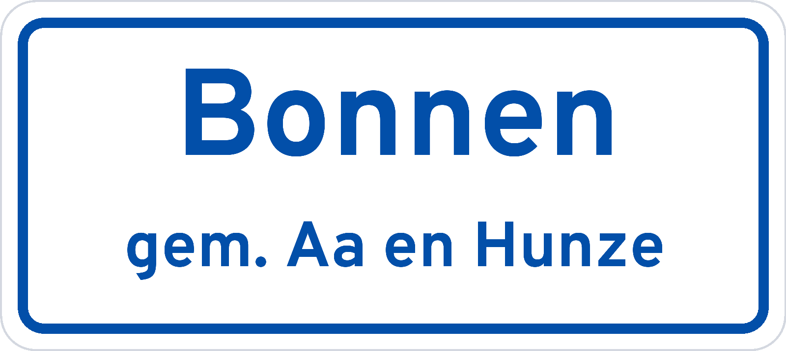 Plaatsnaambord Bonnen gemeente Aa en Hunze