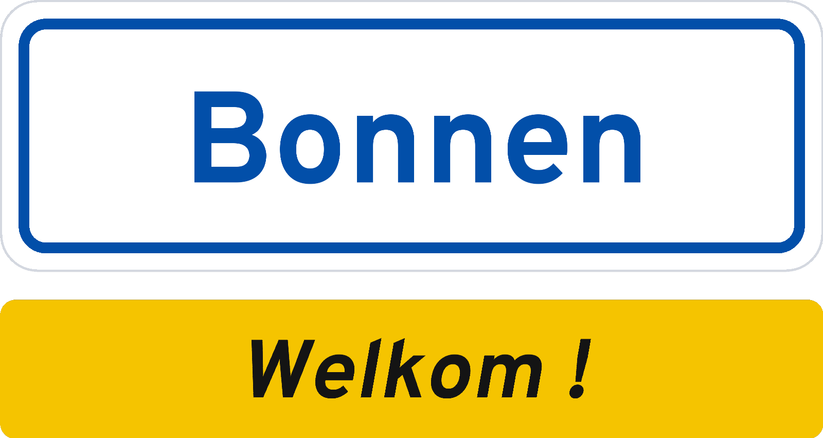 Welkomstbord Bonnen