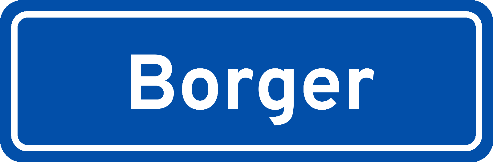 Plaatsnaambord Borger
