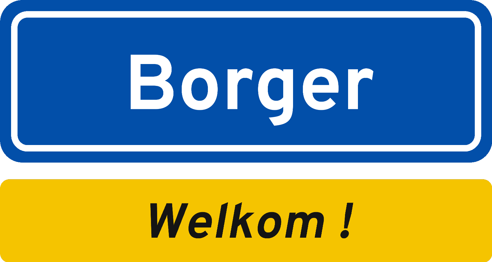 Welkomstbord Borger