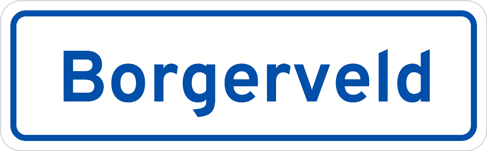Plaatsnaambord Borgerveld