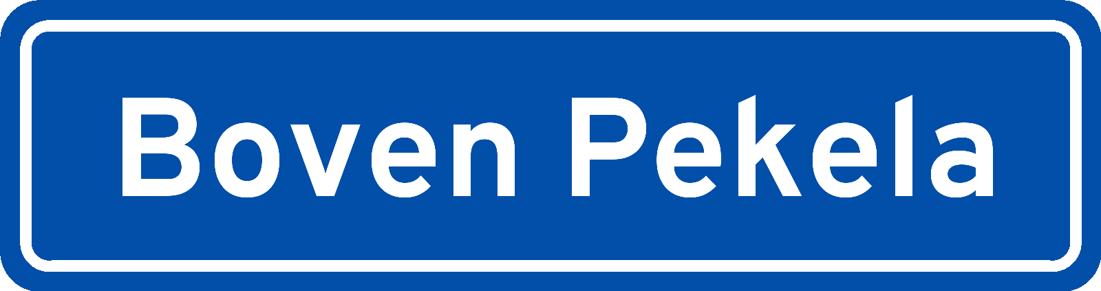 Plaatsnaambord Boven Pekela