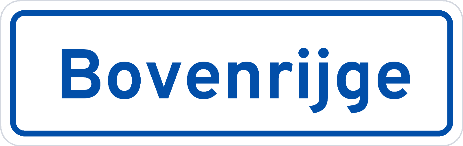 Plaatsnaambord Bovenrijge
