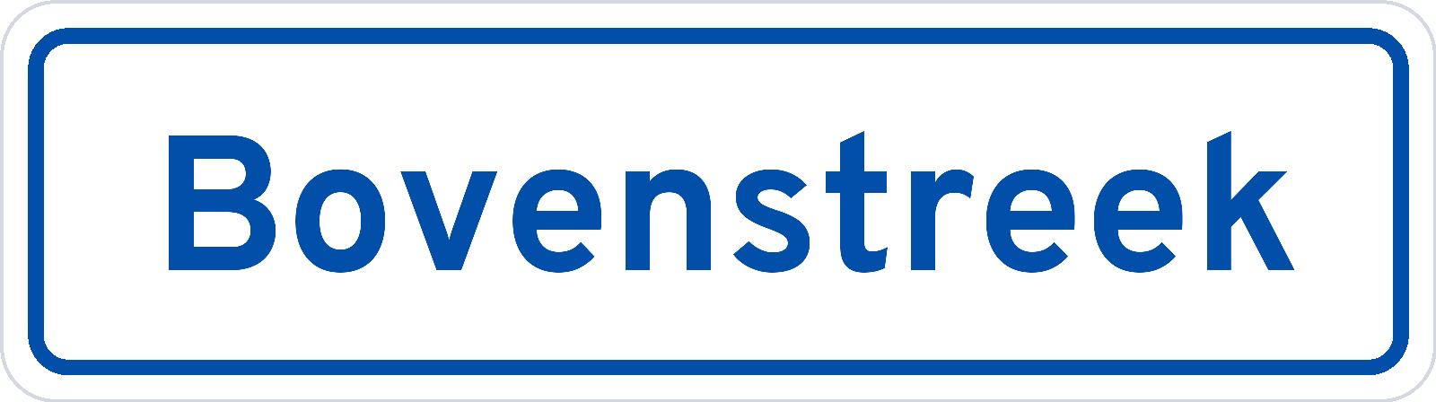 Plaatsnaambord Bovenstreek