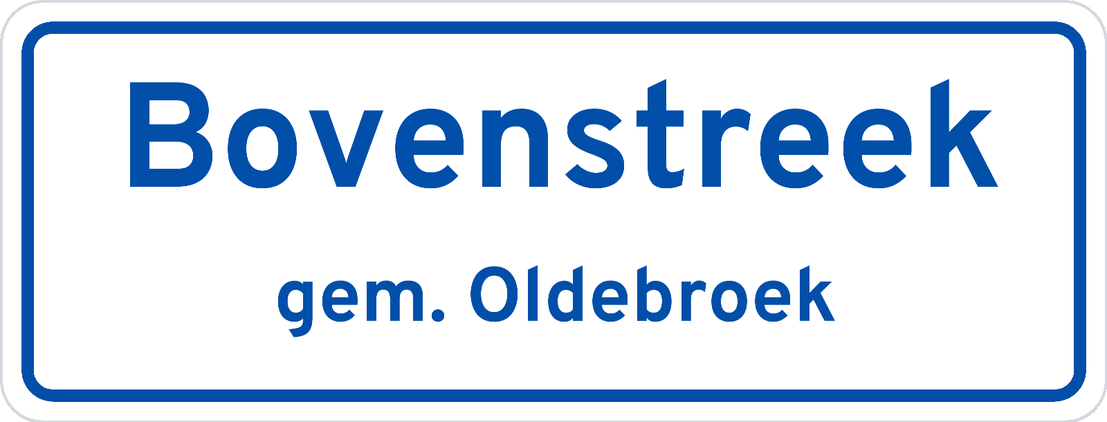 Plaatsnaambord Bovenstreek gemeente Oldebroek