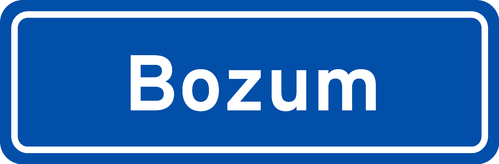 Plaatsnaambord Bozum
