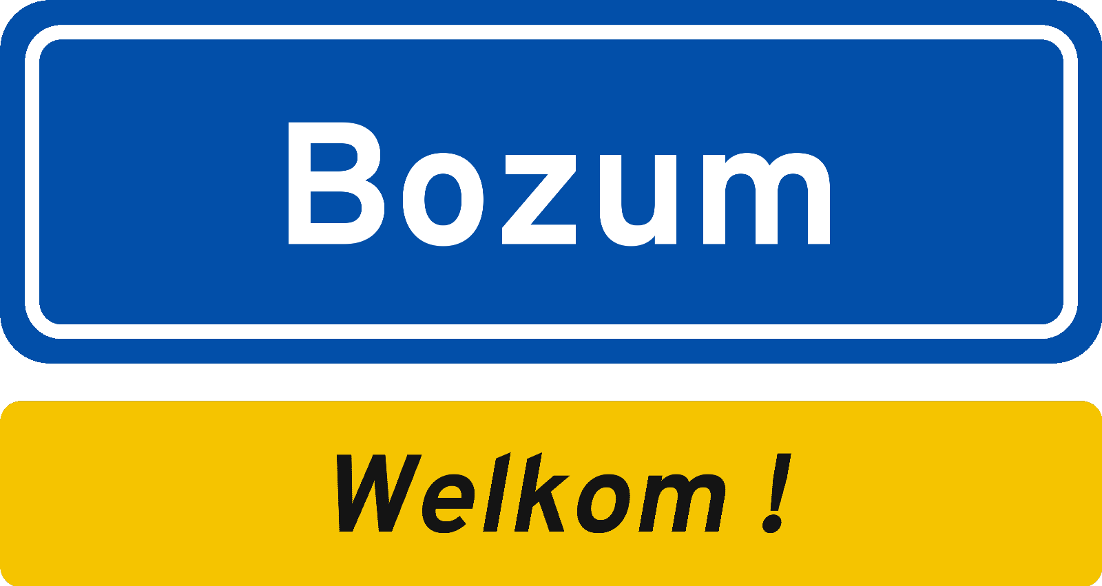Welkomstbord Bozum