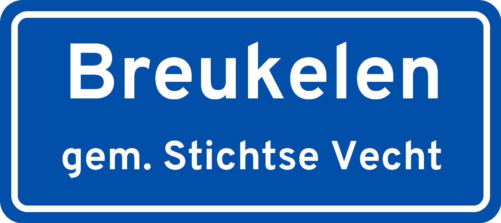 Plaatsnaambord Breukelen gemeente Stichtse Vecht