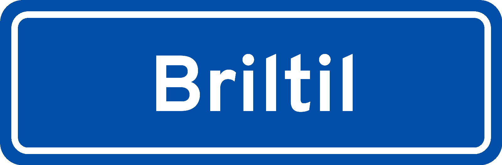 Plaatsnaambord Briltil